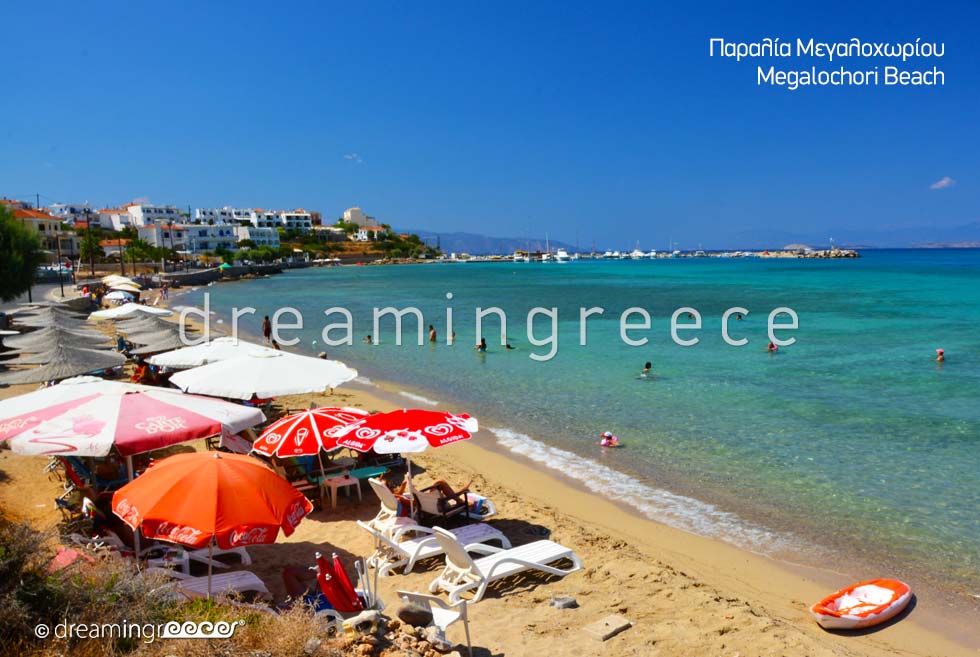 Megalochori Beach. Holidays in Greece and the Greek islands. Agistri Beaches. 