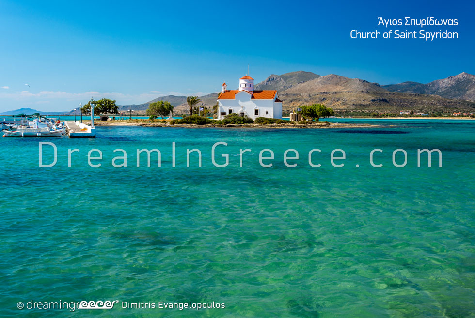 Saint Spyridon beach in Elafonisos island. Holidays Greece