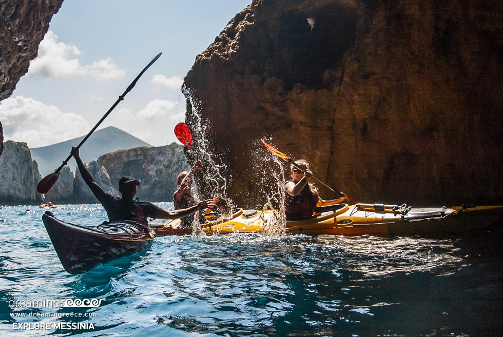 Explore Messinia Sea Kayaking Greece. Vacations in Greece.