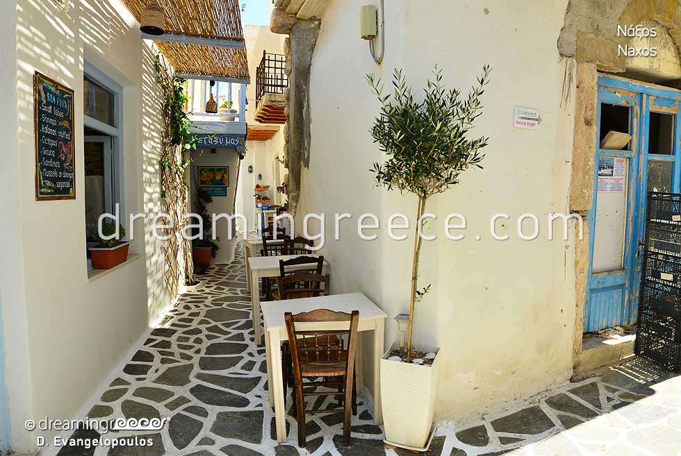 Tourist Guide of Naxos island town Greece. Naxos.