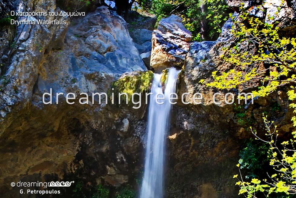 Drymona Waterfalls. North Evia in Greece.