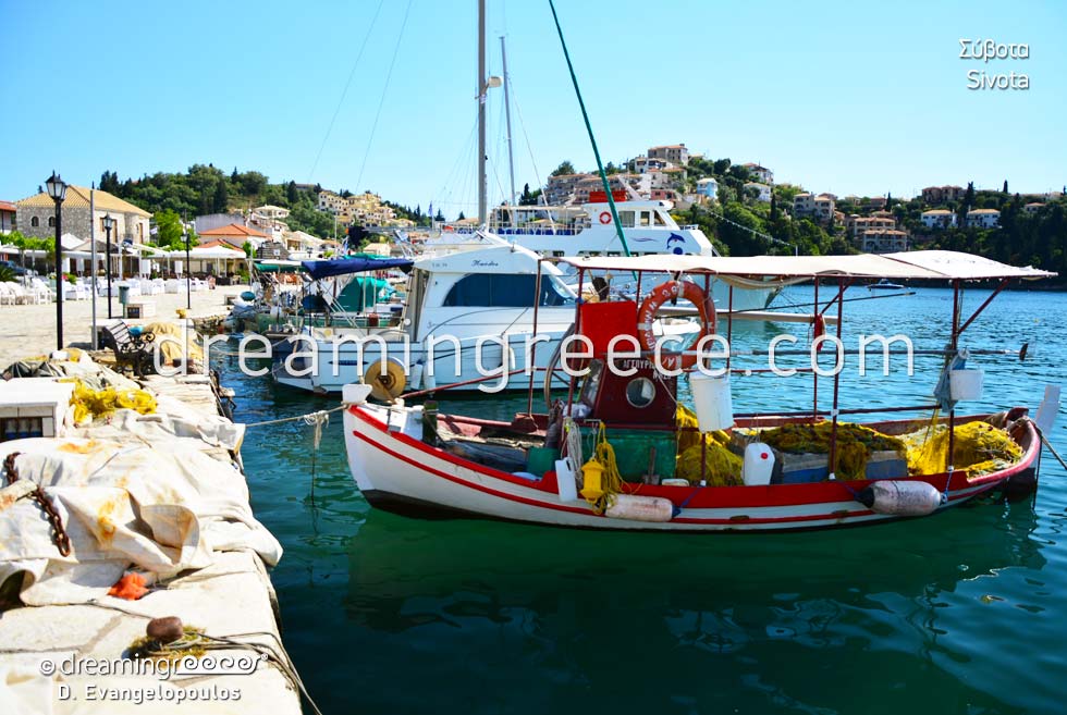 Fishing boat Sivota. Travel Guide of Greece
