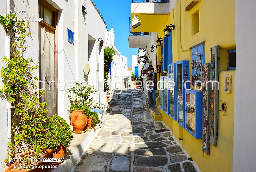 Lefkes Village. Summer vacations in Paros island