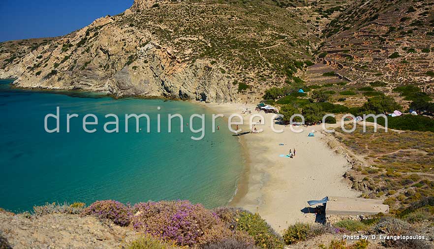 Livadi beach Donousa beaches Greece. Travel Guide of Greece.