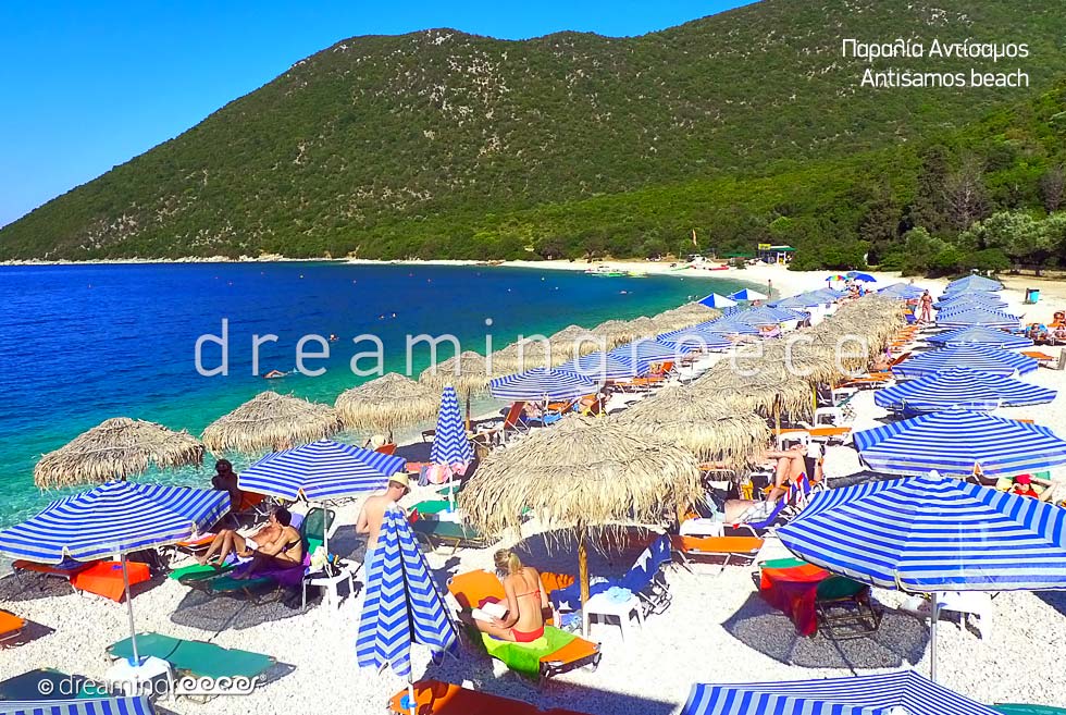 Antisamos beach in Kefalonia island Greece