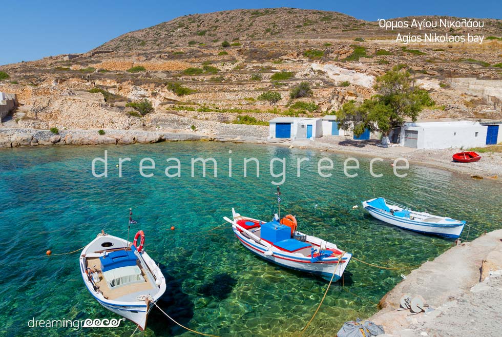 Agios Nikolaos Bay. Vacations in Kimolos island Cyclades Greece
