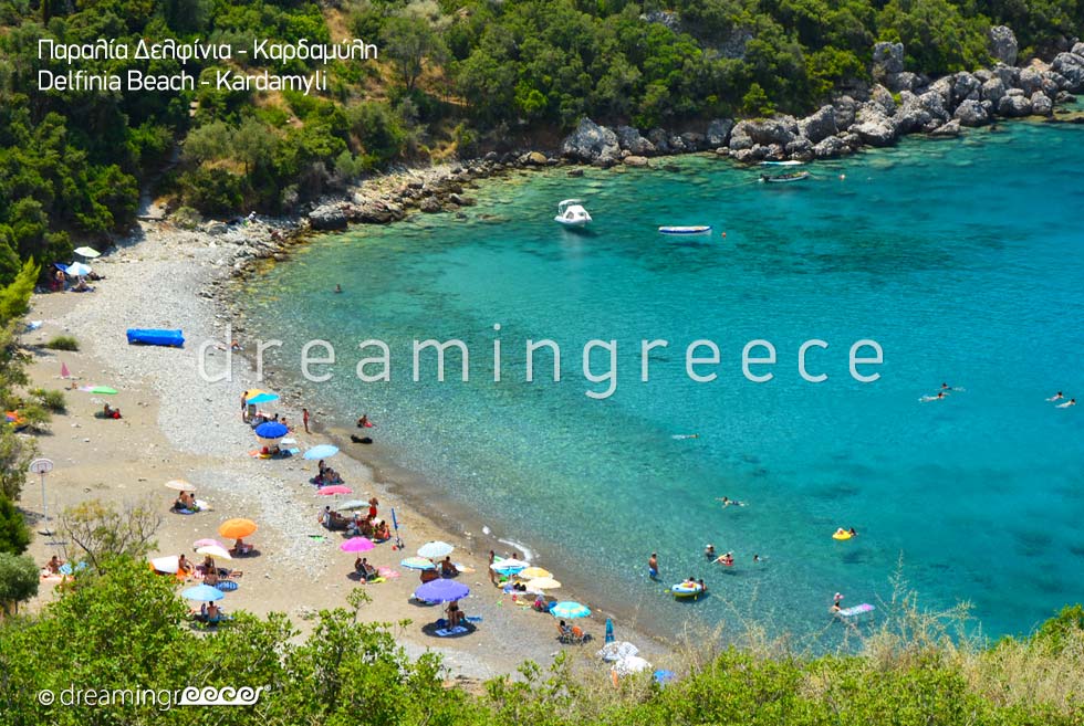 Holidays Greece Kardamyli Peloponnese Beaches - Delfinia Beach