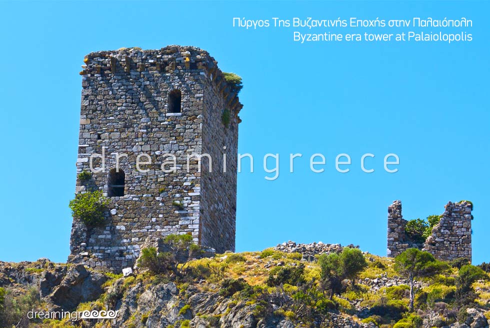 Visit Byzantine era tower of Palaiodopolis Samothrace island Greece