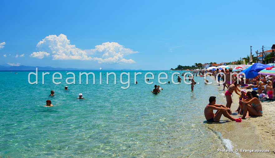Παραλία Πολύχρονο στην Κασσάνδρα Χαλκιδικής. Διακοπές στην Ελλάδα.