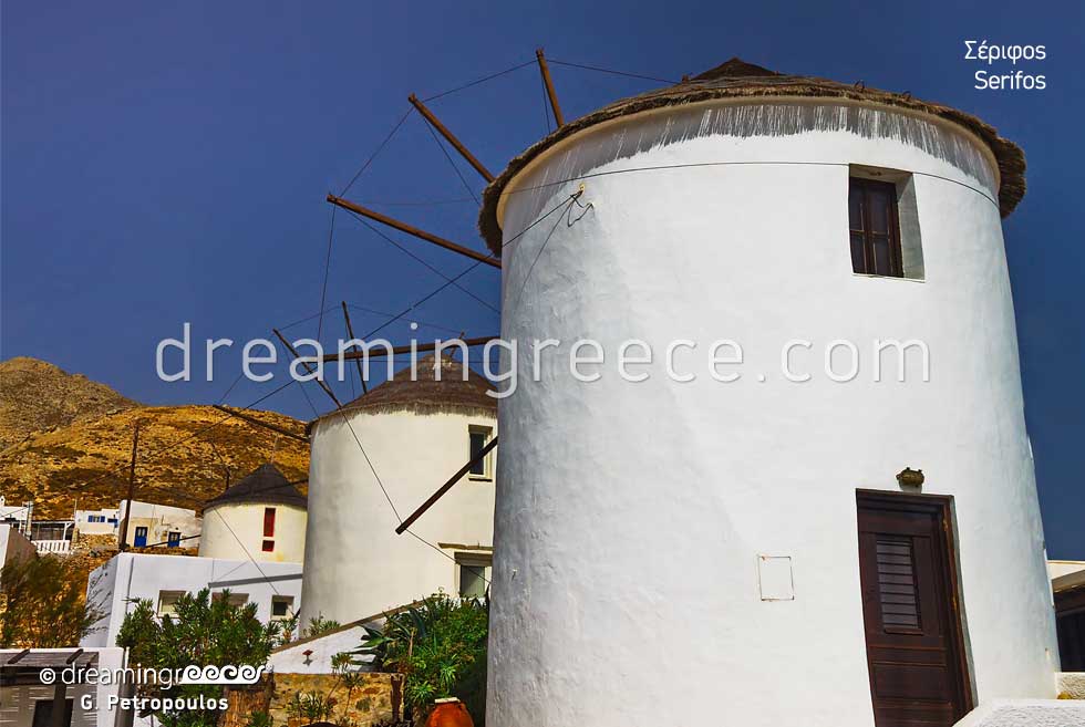Windmills Serifos island Greece